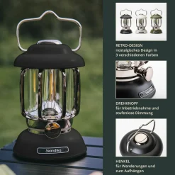 Skandika Forsol LED-Campinglampe - Grey