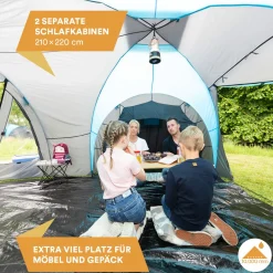 Skandika Hammerfest 6 Plus Kuppelzelt blau