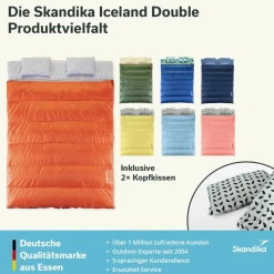 Skandika Iceland Double Deckenschlafsack - Pink