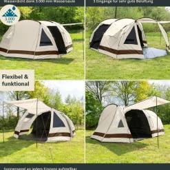 Skandika Kambo 6 Tunnelzelt - Beige