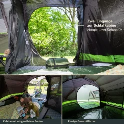 Skandika Kambo 4 Tunnelzelt - black