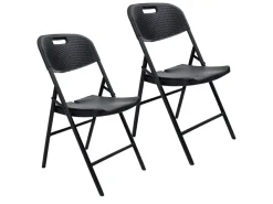 Skandika Masi Set von 2 Klappstuhle - Black