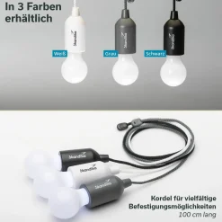 Skandika Narvik 4er-Set LED-Camping-Hängelampen