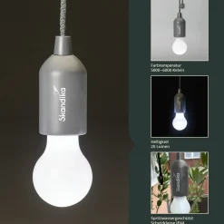 Skandika Narvik 4er-Set LED-Camping-Hängelampen