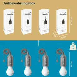 Skandika Narvik 4er-Set LED-Camping-Hängelampen
