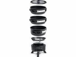 Skandika Rask Hybrid Gas/Strom Campingkocher - Black