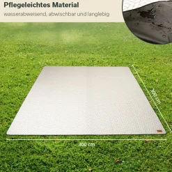 Skandika Softtouch-Fleece Zeltteppich - 300 x 300 cm