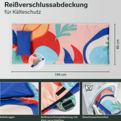 Skandika Sovro 190 Deckenschlafsack - Coral Flame