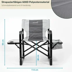 Skandika Tepsa Faltstuhl - Grey