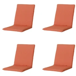 Stapelbare Stuhlkissen Madison Panama Flammenorange - 4er-Set