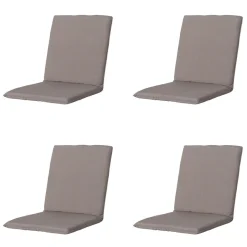 Stapelbare Stuhlkissen Madison Panama, Taupe, 4er-Set