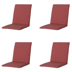 Stapelbare Stuhlkissen Madison Manchester, rot, 4er-Set