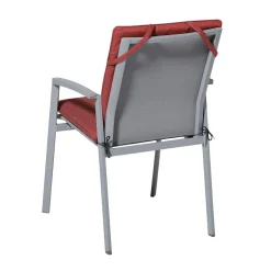 Stapelbare Stuhlkissen Madison Manchester, rot, 4er-Set