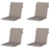 Stapelbare Stuhlkissen Madison Panama, Taupe, 4er-Set