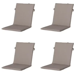 Stapelbare Stuhlkissen Madison Panama, Taupe, 4er-Set