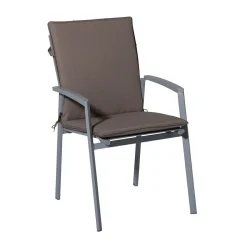 Stapelbare Stuhlkissen Madison Panama, Taupe, 4er-Set