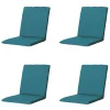 Stapelbare Stuhlkissen Madison Panama, seeblau, 4er-Set