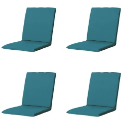 Stapelbare Stuhlkissen Madison Panama, seeblau, 4er-Set