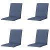 Stapelbare Stuhlkissen Madison Panama, Saphirblau, 4er-Set