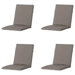 Stapelbare Stuhlkissen Madison Manchester, Taupe, 4er-Set