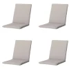 Stapelbare Stuhlkissen Madison Naples Taupe – 4er-Set