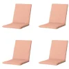 Stapelbare Stuhlkissen Madison Naples, Lachsfarben, 4er-Set
