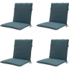 Stapelbare Stuhlkissen Madison Sea, blau, Canvas, Öko+, 4er-Set
