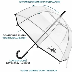 Sunflake Transparent Durchsichtig Regenschirm