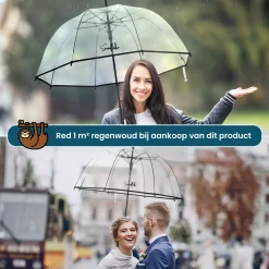 Sunflake Transparent Durchsichtig Regenschirm