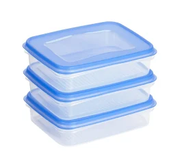 Sunware Club Cuisine 0,7 Liter Transparentes blaues Tiefkühldose-Set