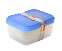 Sunware Club Cuisine 0,7 Liter Transparentes blaues Tiefkühldose-Set