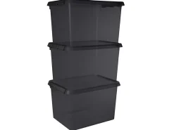 Sunware comfort Line 3er-Set 22L Aufbewahrungsbox - grau