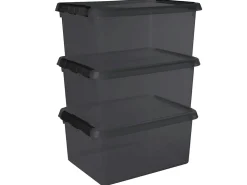 Sunware comfort Line 3er-Set 15L Aufbewahrungsbox - grau