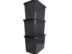 Sunware comfort Line 3er-Set 72L Aufbewahrungsbox - grau