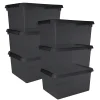 Sunware comfort Line 6er-Set 36L Aufbewahrungsbox - grau