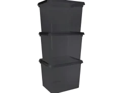 Sunware comfort Line 3er-Set 52L Aufbewahrungsbox - grau