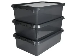 Sunware comfort Line 3er-Set 32L Aufbewahrungsbox - grau