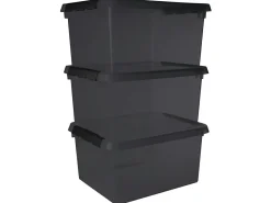 Sunware comfort Line 3er-Set 36L Aufbewahrungsbox - grau