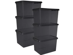 Sunware comfort Line 6er-Set 22L Aufbewahrungsbox - grau