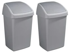 Sunware Delta 50 liter Schwingdeckeleimer - Set von 2