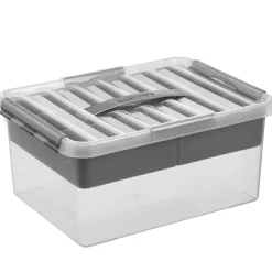 Sunware Q-line 15 Liter Aufbewahrungsbox mit Einsatz -Metall