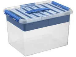 Sunware Q-line 22 Liter Aufbewahrungsbox mit Einsatz - Blue
