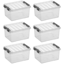 Sunware Q-line 2 Liter 6er-Set Aufbewahrungsboxen