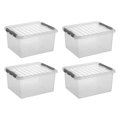 Sunware Q-line 36 Liter 4er-Set Aufbewahrungsboxen