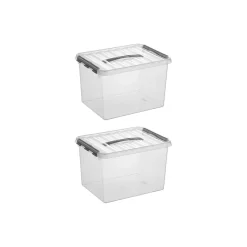 Sunware Q-line 22 Liter 2er-Set Aufbewahrungsboxen