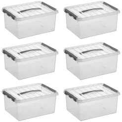 Sunware Q-line 15 Liter 6er-Set Aufbewahrungsboxen