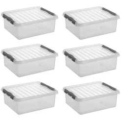 Sunware Q-line 25 Liter 6er-Set Aufbewahrungsboxen