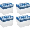 Sunware Q-line 22 Liter 4er-Set Boxen mit Einsatz - Blue