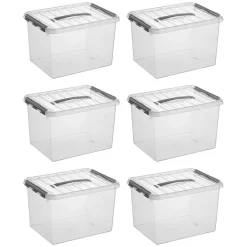 Sunware Q-line 22 Liter 6er-Set Aufbewahrungsboxen