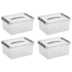 Sunware Q-line 15 Liter 4er-Set Aufbewahrungsboxen